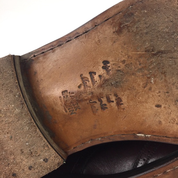 Jack Erwin Wingtip Boots, Burgundy Brown Leather - Picture 7 of 8